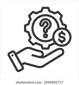 Help Outline Icon Vector Illustration
