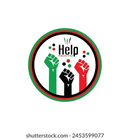 Help Palestine Vector Design Template - Free Palestine