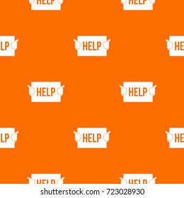 Help pattern repeat seamless in orange color for any design. Vector geometric illustration