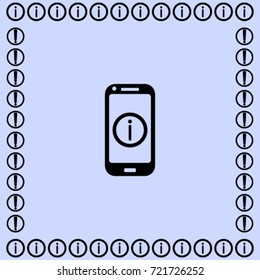 Help phone icon, vector illustration