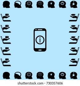 Help phone icon, vector illustration