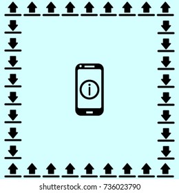 Help phone icon, vector illustration