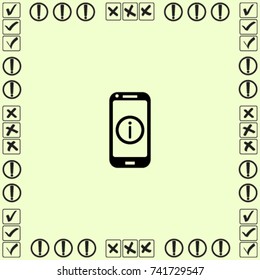 Help phone icon, vector illustration