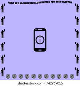 Help phone icon, vector illustration
