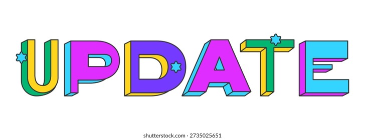 Ayuda al diseño de texto 3D juguetón. Solicitud de asistencia. Asistencia al cliente. Orientación al usuario. Servicio de preguntas frecuentes de Sitio web. Letras en bloque multicolores. Estilo retro funky con estrellas. Cultura Pop. Montserrat fuente utilizada