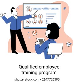 Help in professional development metaphor. Qualified employee training program. Refresher course. Human resource management organization. Business education workshop. School personality growth in team
