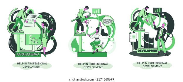 Help in professional development metaphor. Qualified employee training program. Refresher course. Human resource management organization. Business education workshop. School personality growth in team