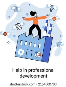 Hilfe bei der beruflichen Entwicklung. Qualifiziertes Mitarbeiterschulungsprogramm. Auffrischungskurs. Personalmanagement in der Organisation. Business Education Workshop. Schule des Persönlichkeitswachstums im Team