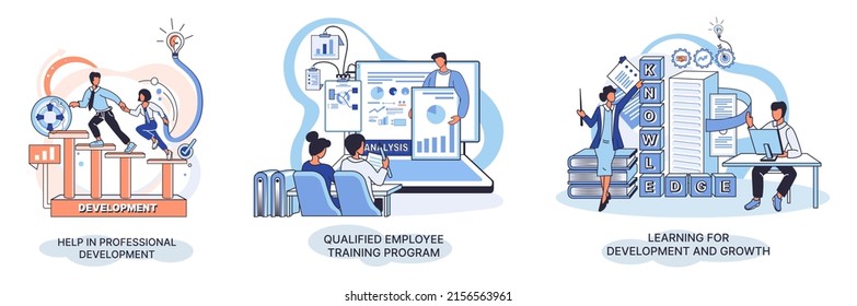 Help in professional development. Qualified employee training program. Learning for software development and growth. Agile project management devOps team, project life scrum meeting. Creative metaphor