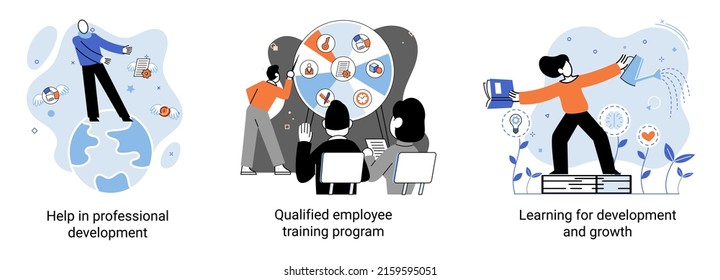 Help in professional development. Qualified employee training program. Learning for software development and growth. Agile project management devOps team, project life scrum meeting. Creative metaphor
