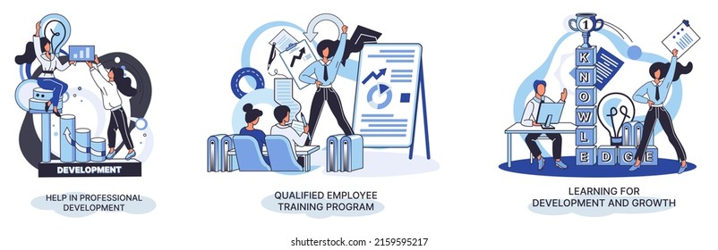 Help in professional development. Qualified employee training program. Learning for software development and growth. Agile project management devOps team, project life scrum meeting. Creative metaphor
