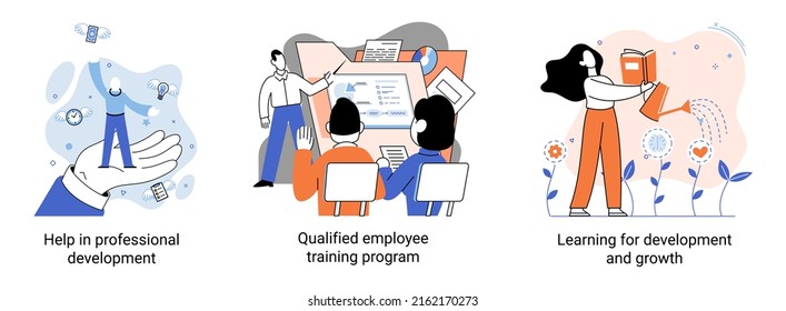 Help in professional development. Qualified employee training program. Learning for software development and growth. Agile project management devOps team, project life scrum meeting. Creative metaphor