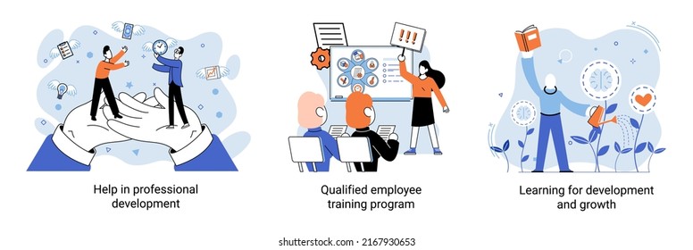Help in professional development. Qualified employee training program. Learning for software development and growth. Agile project management devOps team, project life scrum meeting. Creative metaphor