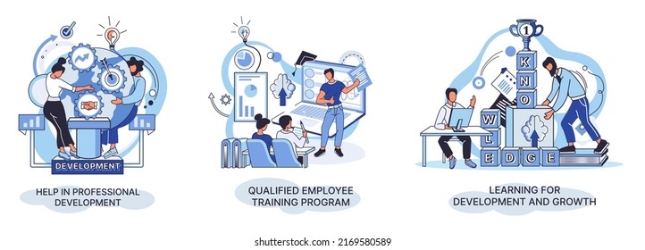 Help in professional development. Qualified employee training program. Learning for software development and growth. Agile project management devOps team, project life scrum meeting. Creative metaphor