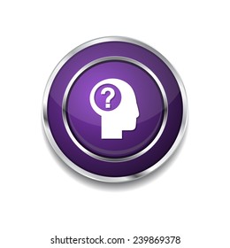 Help Purple Vector Icon Button
