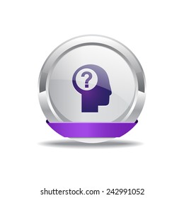 Help Purple Vector Icon Button