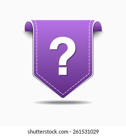 Help Purple Vector Icon Design