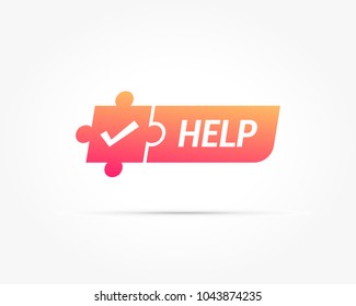 Help Puzzle Piece Label