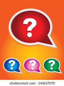 Help (Question) Icon on The Speech Bubble