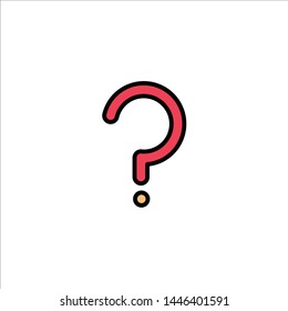 Help, Question, Question Mark, Mark Business Logo Template. Flat Color