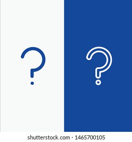 Help, Question, Question Mark, Mark Line and Glyph Solid icon Blue banner Line and Glyph Solid icon Blue banner. Vector Icon Template background