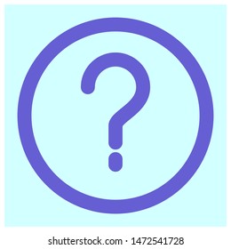 help question mark logo is a simple logo,  in a simple blue color, suitable for various needs of your company or business logo,