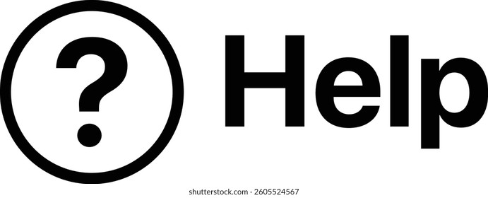 Help, question mark symbol. Vector illustration