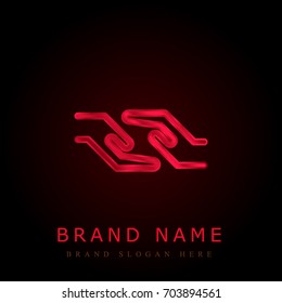 Help red chromium metallic logo