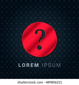 Help Red chromium precious metallic 3D Icon / Logo Design
