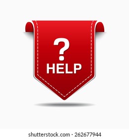 Help Red Vector Icon Design