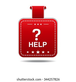 Help Red Vector Icon Design
