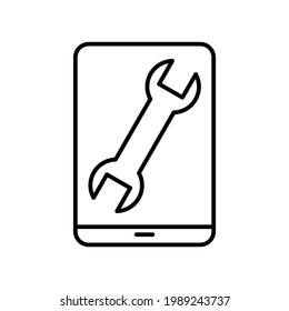 Help, repair thin line symbol., mending Icon, logo. Vector Illustration EPS10