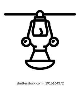 Help rescue helicopter icon. Outline help rescue helicopter vector icon for web design isolated on white background