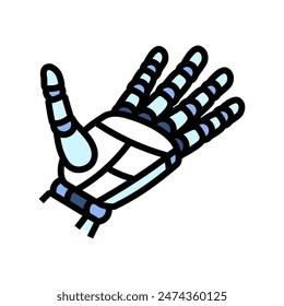 help robot hand gesture color icon vector. help robot hand gesture sign. isolated symbol illustration