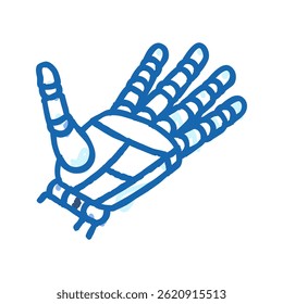 help robot hand gesture doodle icon sketch vector. help robot hand gesture sign. isolated symbol illustration