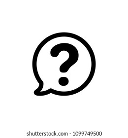 Help sign icon in flat style. Simple help symbol isolated on white background. Simple abstract question icon in black. Vector illustration for graphic design, Web, UI, app