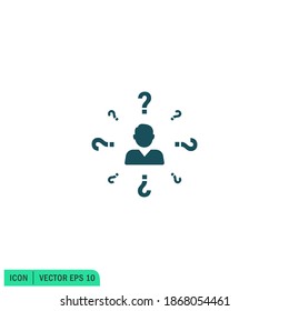 Símbolo de interrogación Icono de señalización de la ayuda Símbolo de la plantilla de logotipo vectorial Diseño de la ilustración 