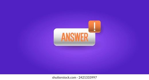 Help in solving the problem. A poster with an exclamation mark. The answer to the question. Elements for transmitting information.