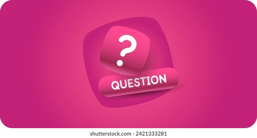 Help in solving the problem. A poster with question mark. A question that needs an answer. Elements for transmitting information. Modern graphics for design.