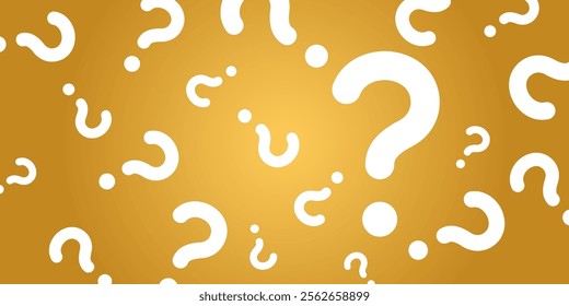 Help in solving the problem. A poster with question marks. A question that needs an answer. Elements for transmitting information. Modern graphics for design.