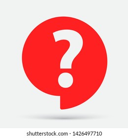 Help speech bubble symbol. FAQ. Question mark icon. Vector illustration