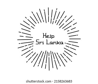 Help Sri Lanka sentence creative design vector template 