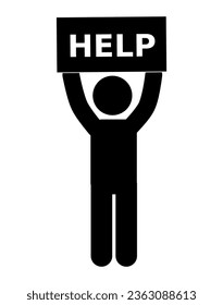 help stick figure and stickman vector silhouette illustation, need help