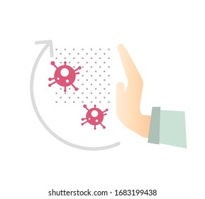 Help stop the spread of Novel Coronavirus - Respiratory Syndrome Virus - Icon as EPS 10 File