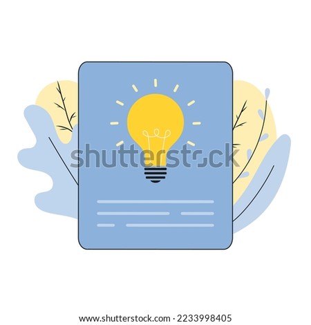 Help suggestion as quick tips icon badge. Top tips advice note icon. Idea bulb education tricks. Flat cartoon style. Vector illustration