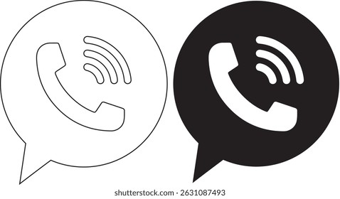 Help and Support Icon. Communication. Call mesage icon. 