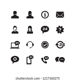 HELP AND SUPPORT ICON SET
