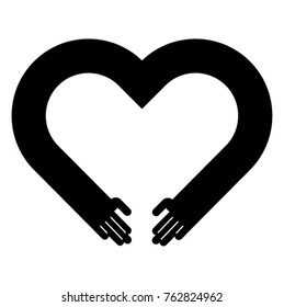 Help and Support Icon. Show love illustration.