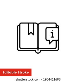 Help and support icon. Simple line style for web template and app. Call center, assist, service, contact, phone, computer, info, vector illustration design on white background. Editable stroke EPS 10