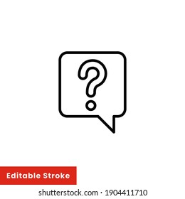 Help and support icon. Simple line style for web template and app. Call center, assist, service, contact, phone, computer, info, vector illustration design on white background. Editable stroke EPS 10